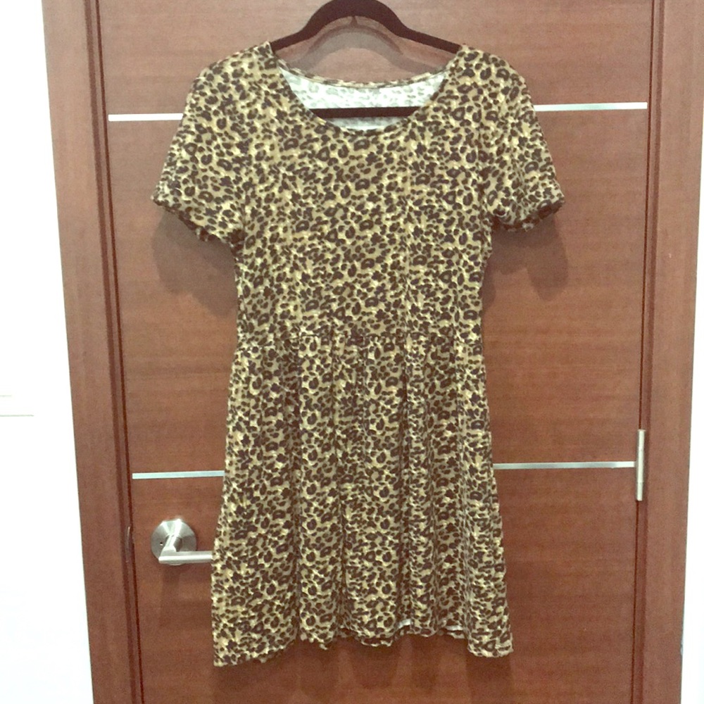 WOMENS LEOPARD PRINT DRESS- SIZE 10